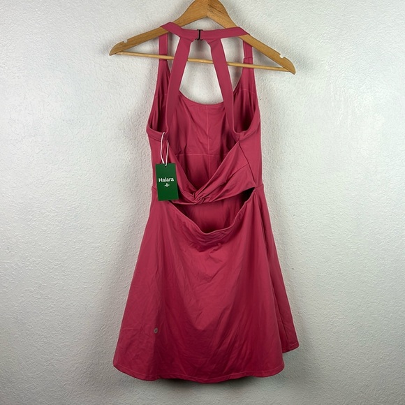 New nwt Halara Backless Twisted Active Dress in Begonia Rouge Medium - Picture 9 of 16